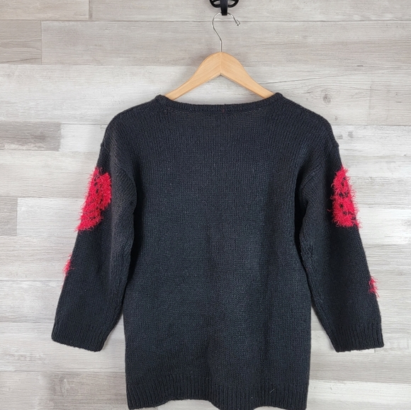 Cable & Guage Raised Rose Ribbed Knit Sweater Womens Size Small - Picture 15 of 16